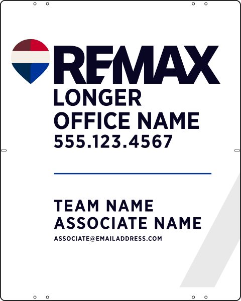 Reflective Associate Name, Team Name Sign Panel, 30h x 24w, .040 Aluminum